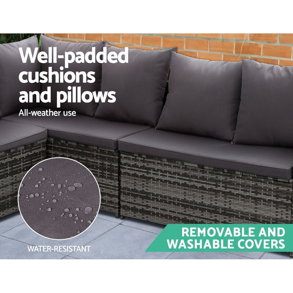 Gardeon 9 Piece Outdoor Sofa Dining Set