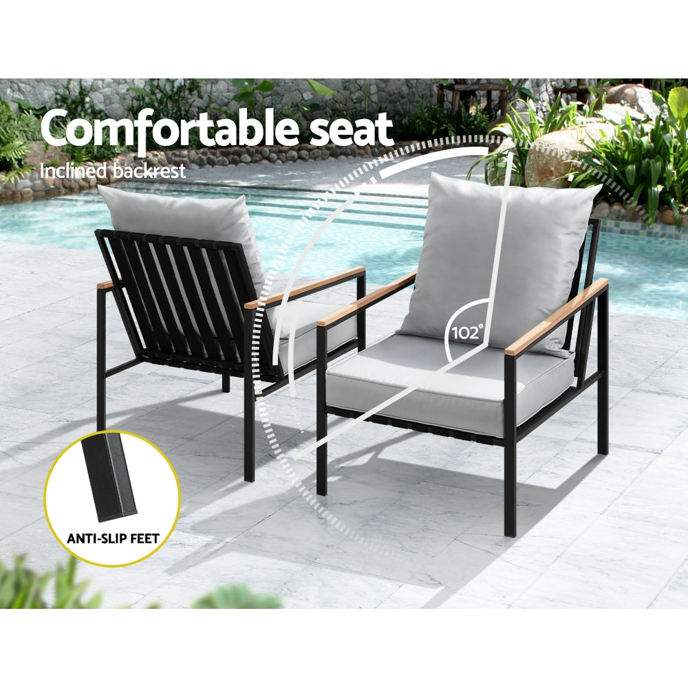 Gardeon 3 Piece Bistro Lounge Set