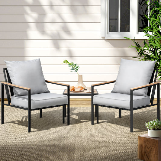 Gardeon 3 Piece Bistro Lounge Set