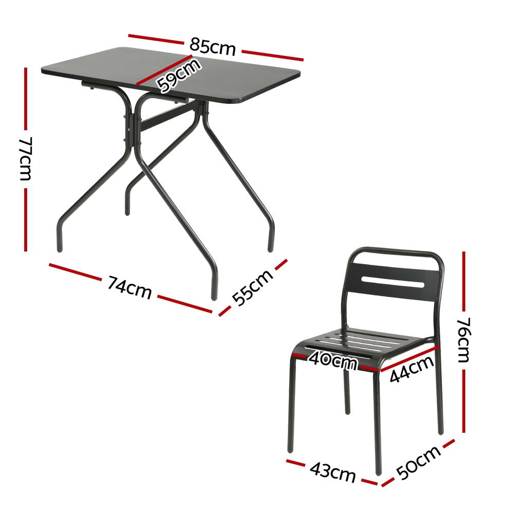 Gardeon 3 Piece Outdoor Bistro Set