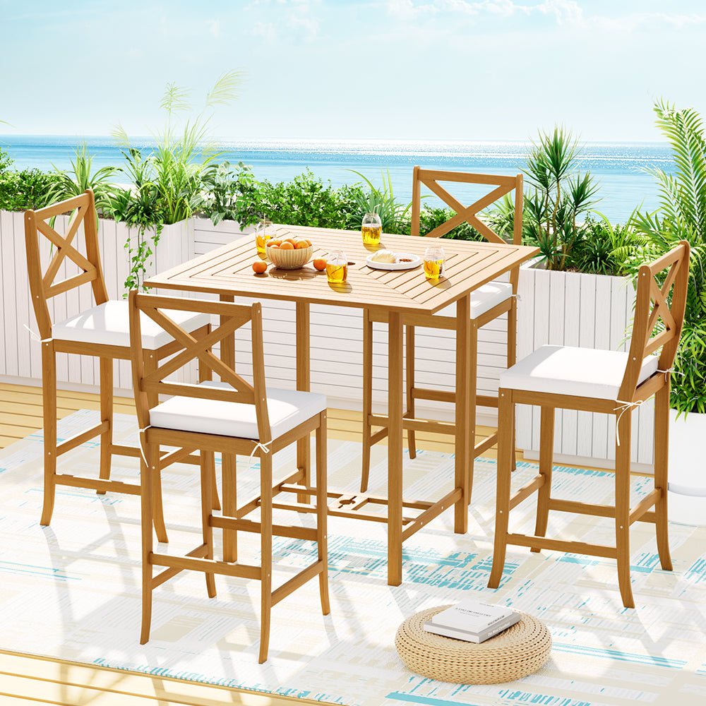 Gardeon 5 Piece Outdoor Bar Set
