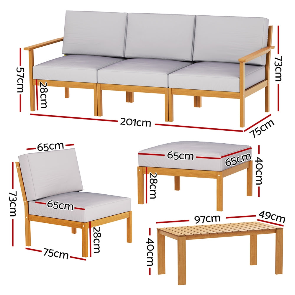 Gardeon 5 Seater Outdoor Sofa Set