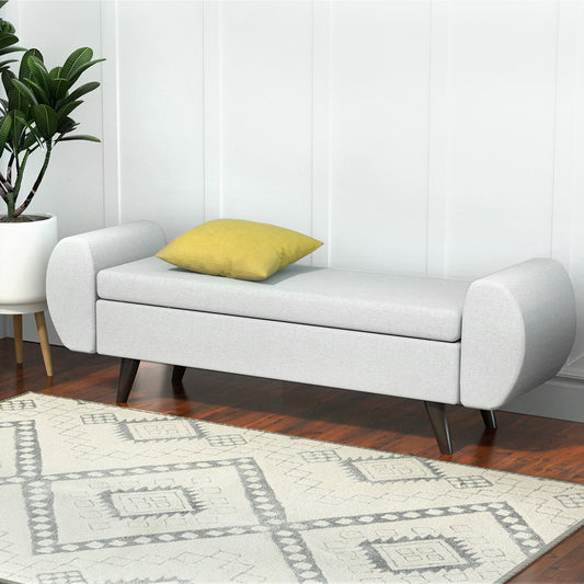 Grey 140cm Ottoman with Storage