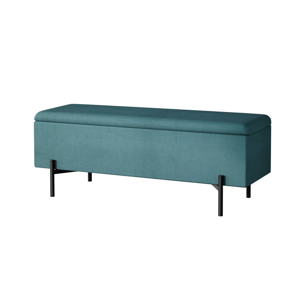Velvet Green 140cm Ottoman with Storage