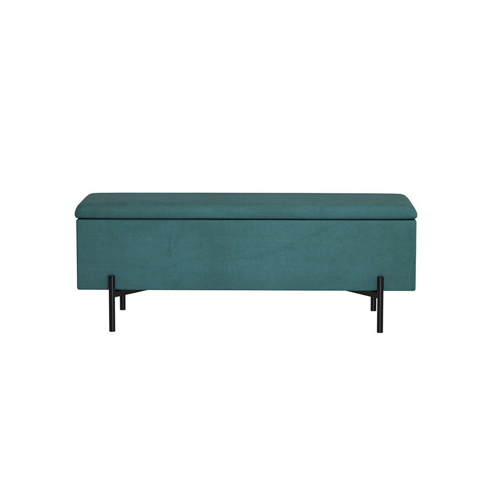 Velvet Green 140cm Ottoman with Storage
