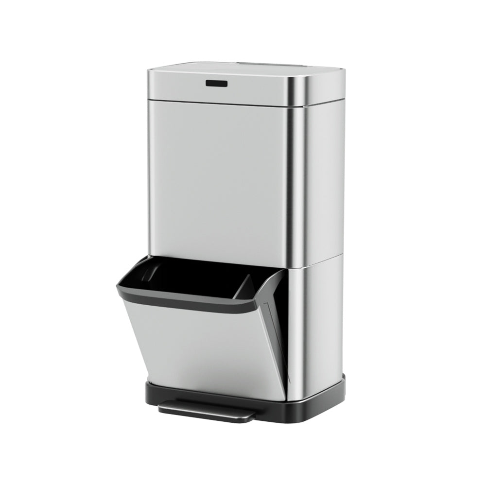 Devanti 70L Silver Motion Sensor Bin