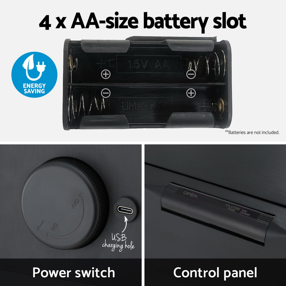 Devanti 50L Black Sensor Bin