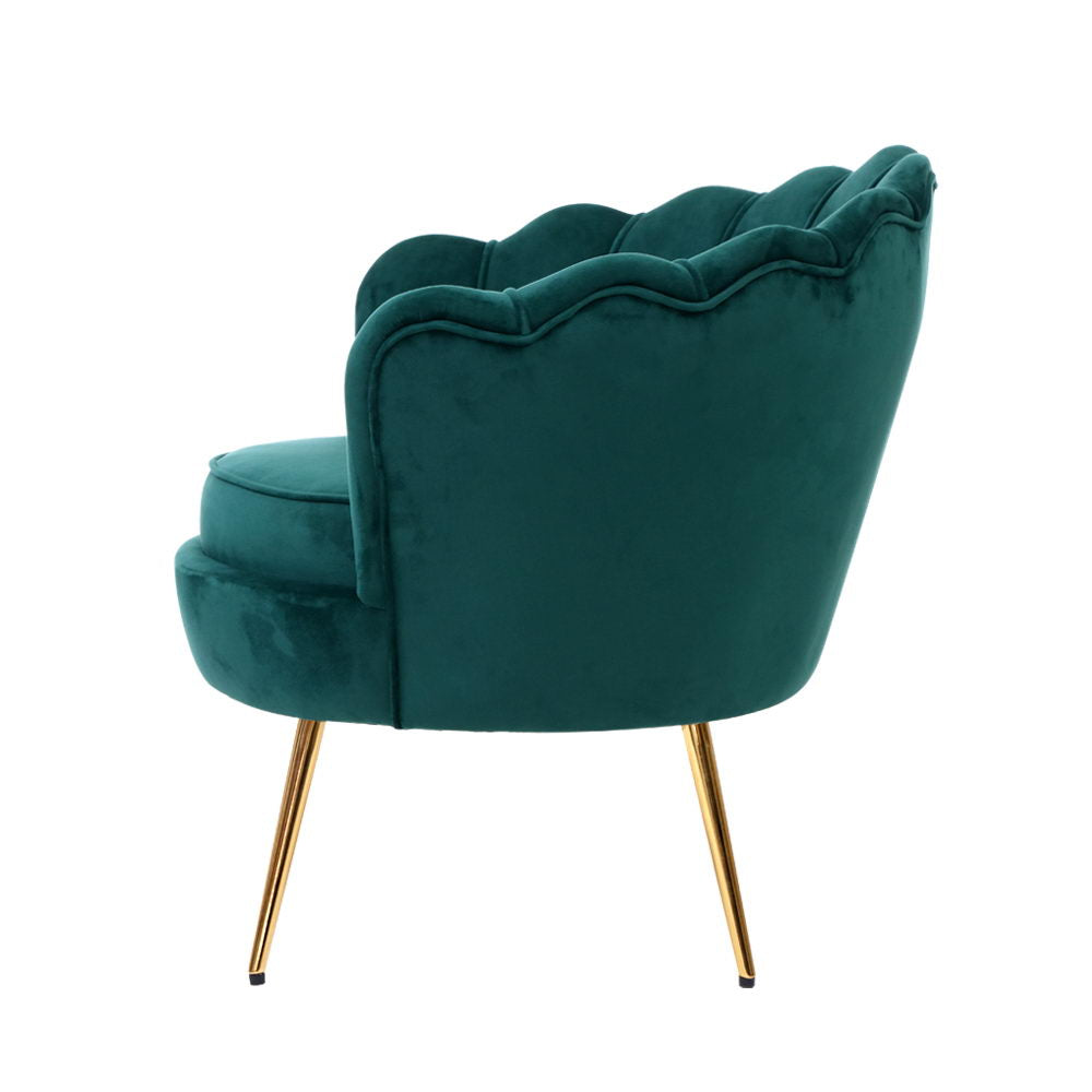 Callista Velvet Green Armchair