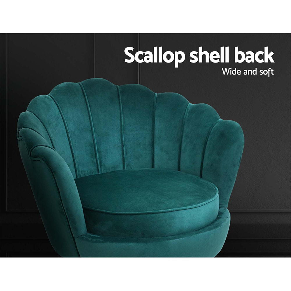 Callista Velvet Green Armchair