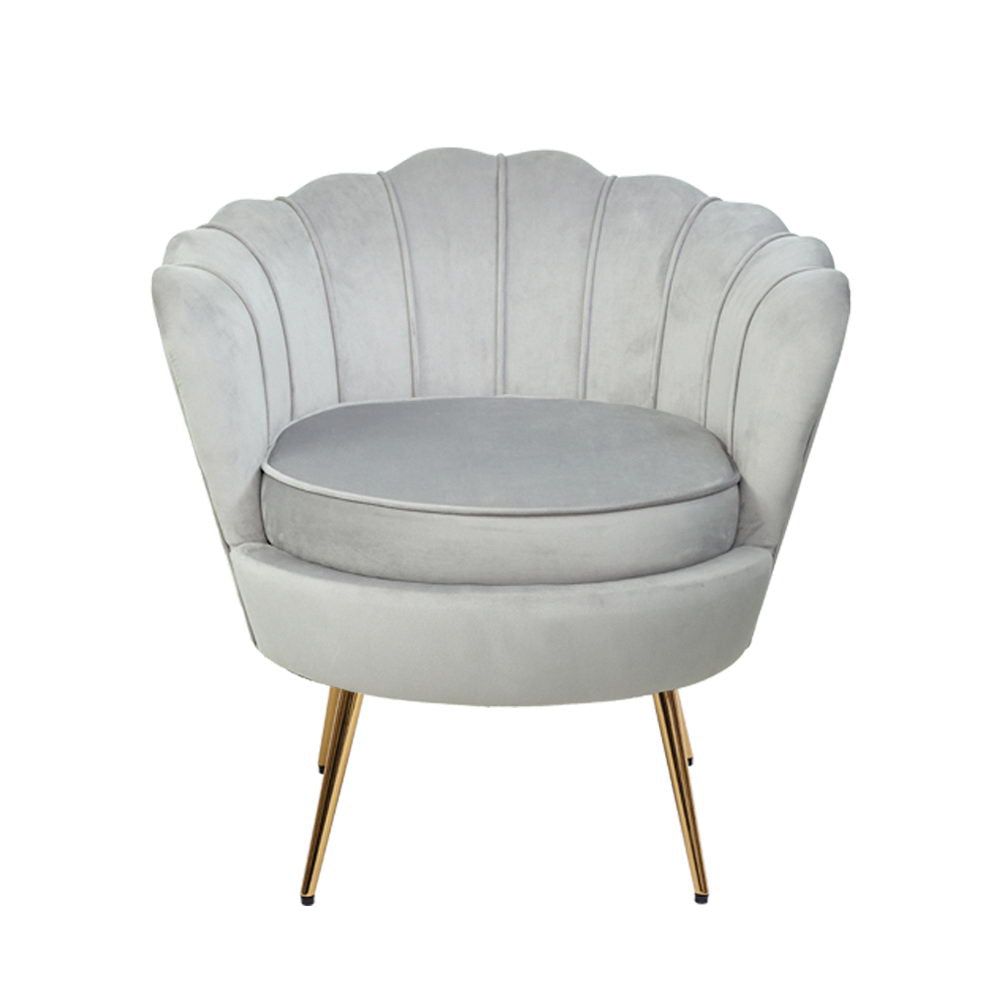 Callista Velvet Grey Armchair