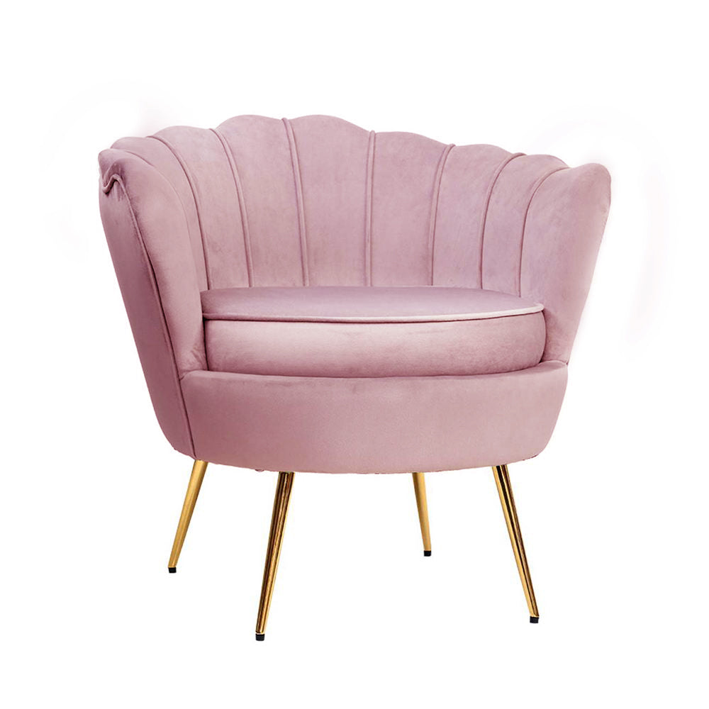 Callista Velvet Pink Armchair