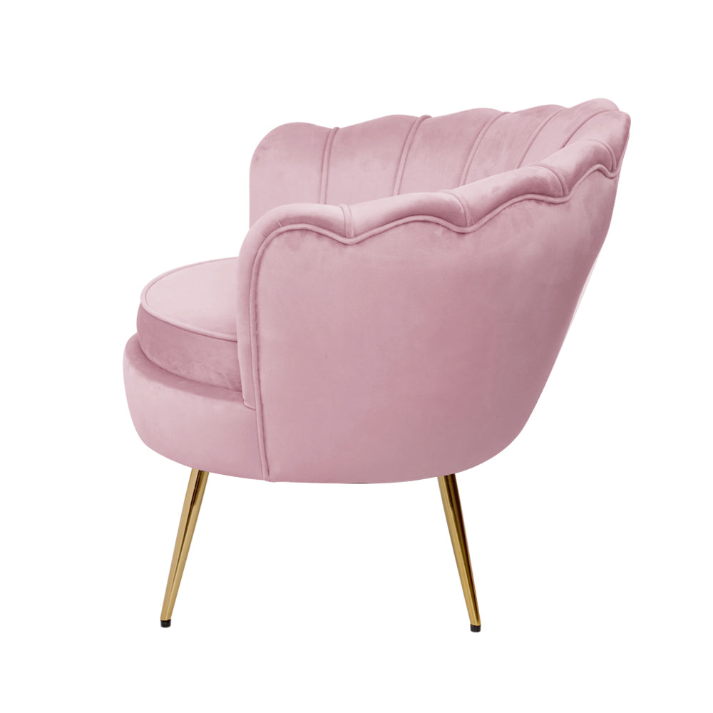 Callista Velvet Pink Armchair