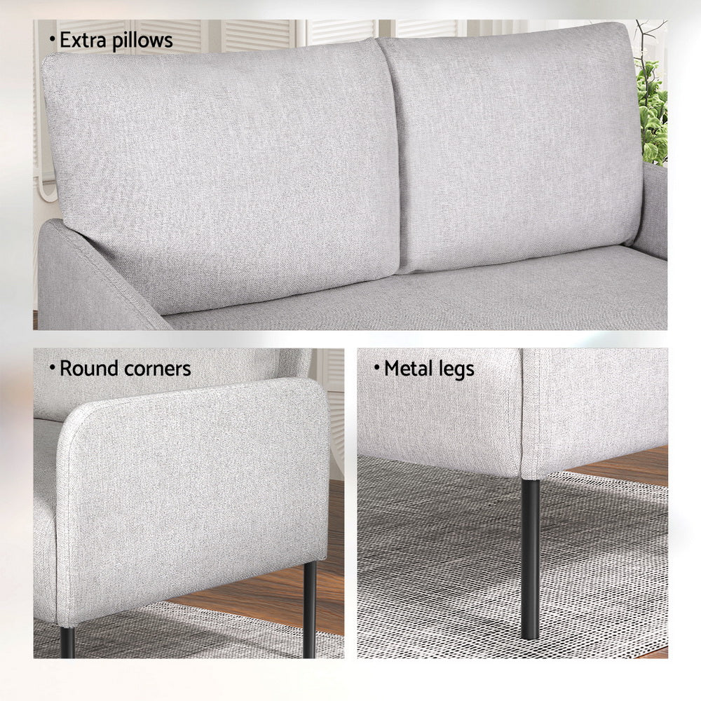 Kane Grey 2 Seater Sofa