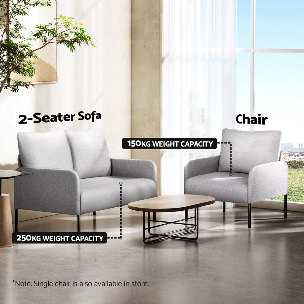 Kane Grey 2 Seater Sofa