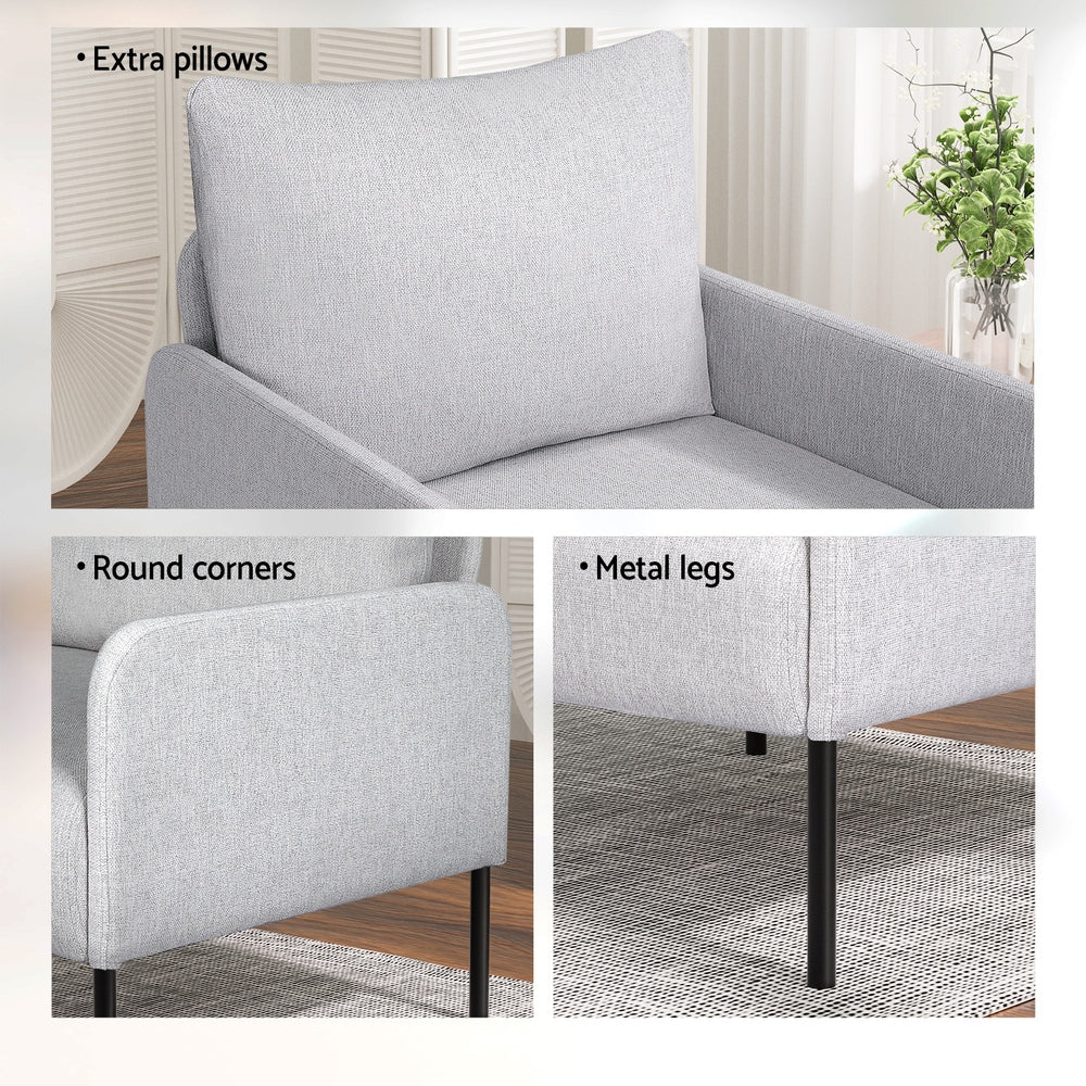 Kane Grey 4 Seater Sofa Set