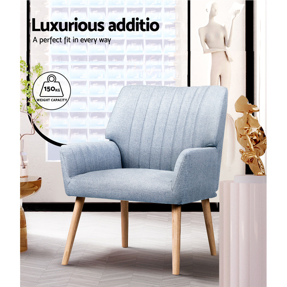 Sebastini Blue Grey Armchair