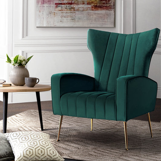 Kate Green Velvet Armchair