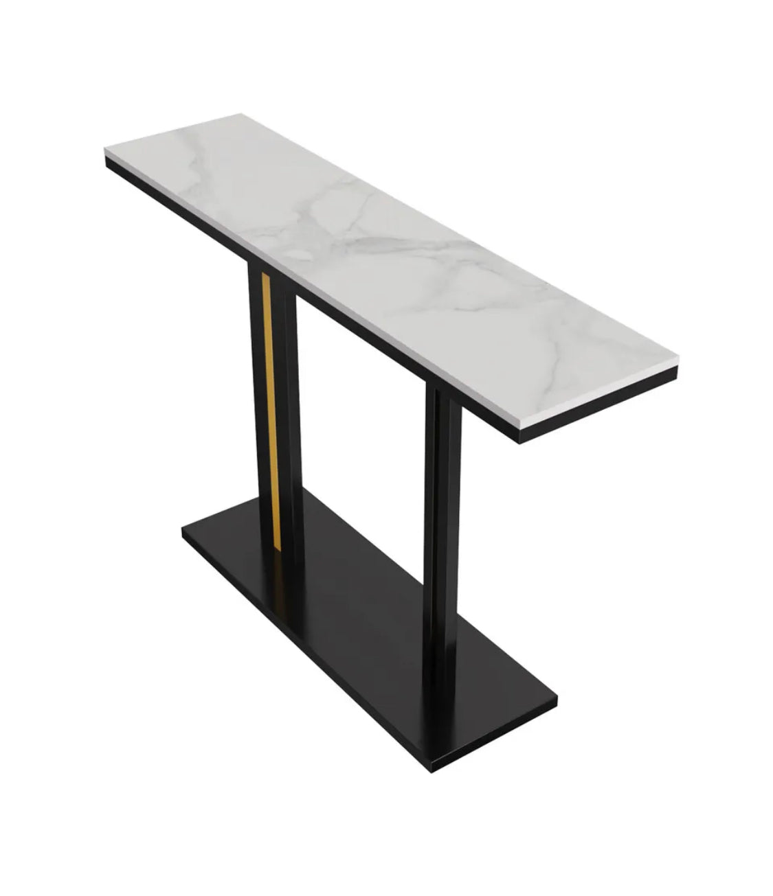 Pandora Stone Marble and Black Console