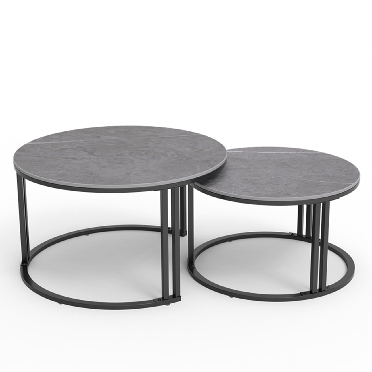 Ciest Grey Stone Nested Coffee Table Set