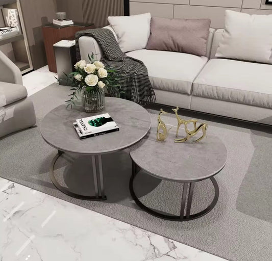 Ciest Grey Stone Nested Coffee Table Set