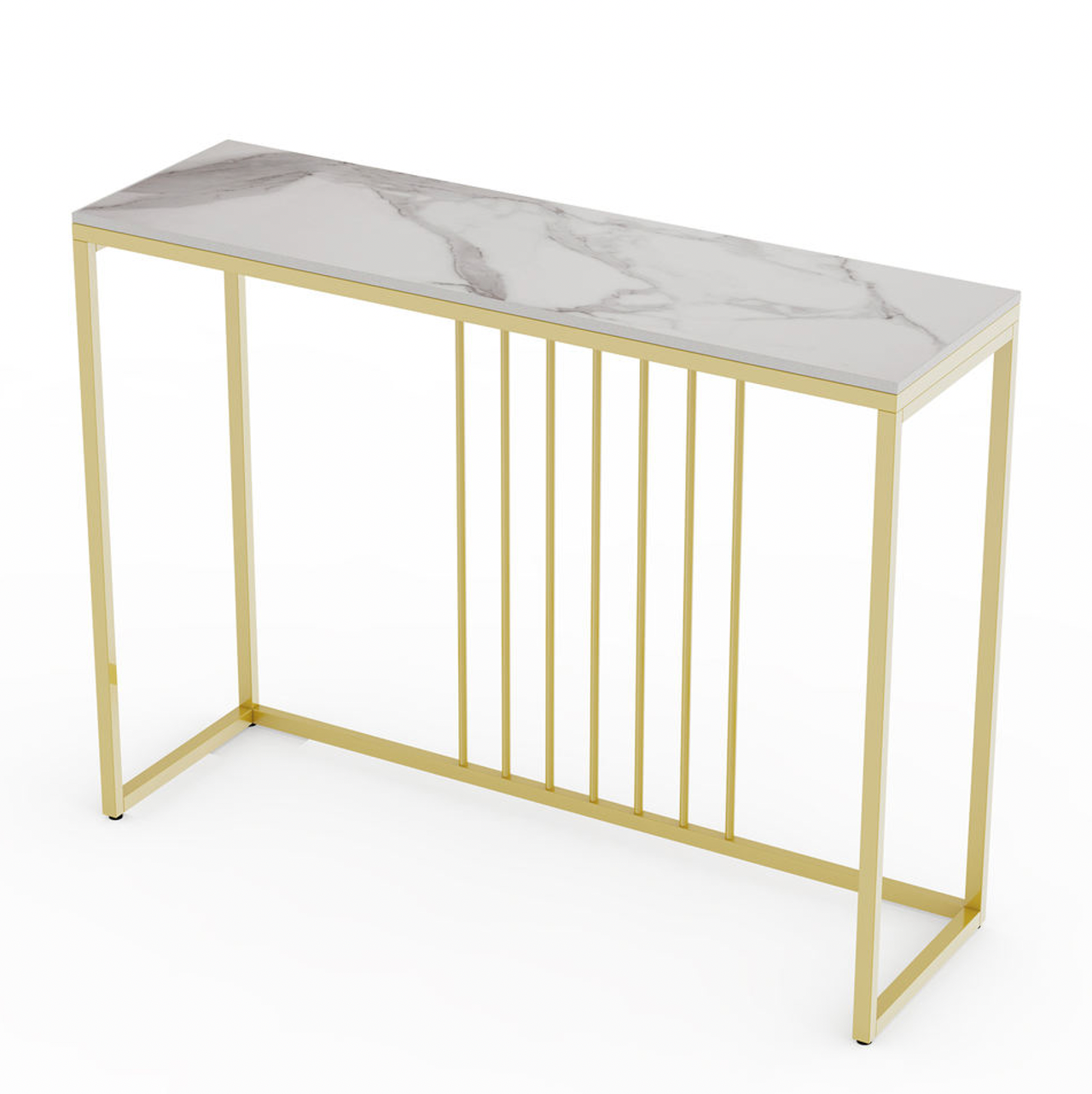 Marble and Gold Stone Console