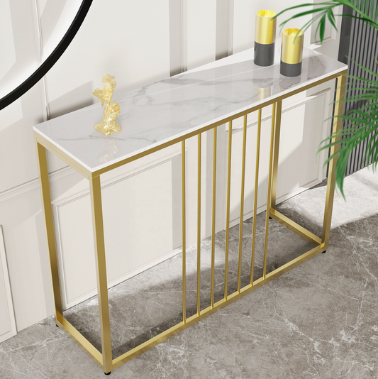 Marble and Gold Stone Console