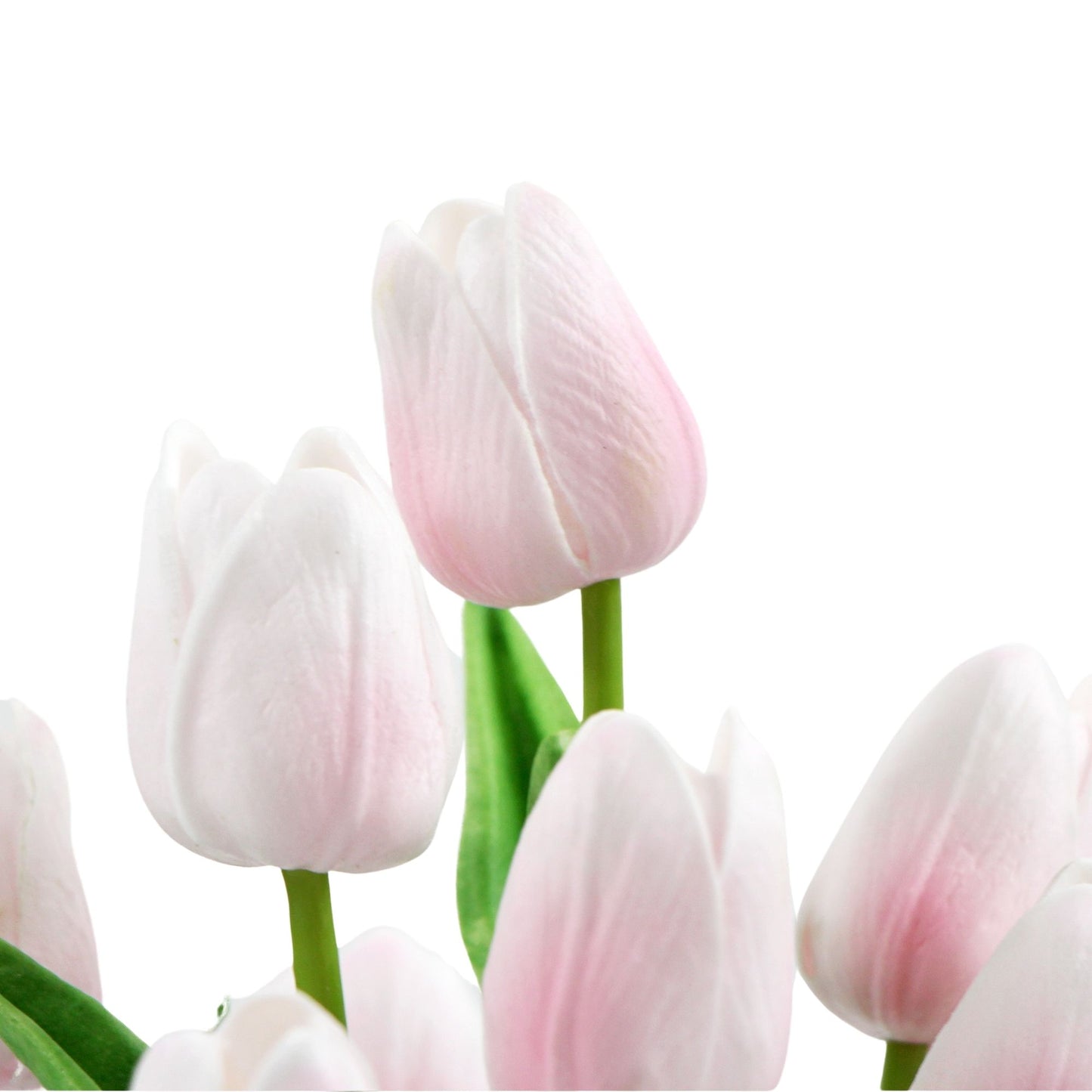 35cm Artificial Pink Tulips with Ceramic Bowl 35cm