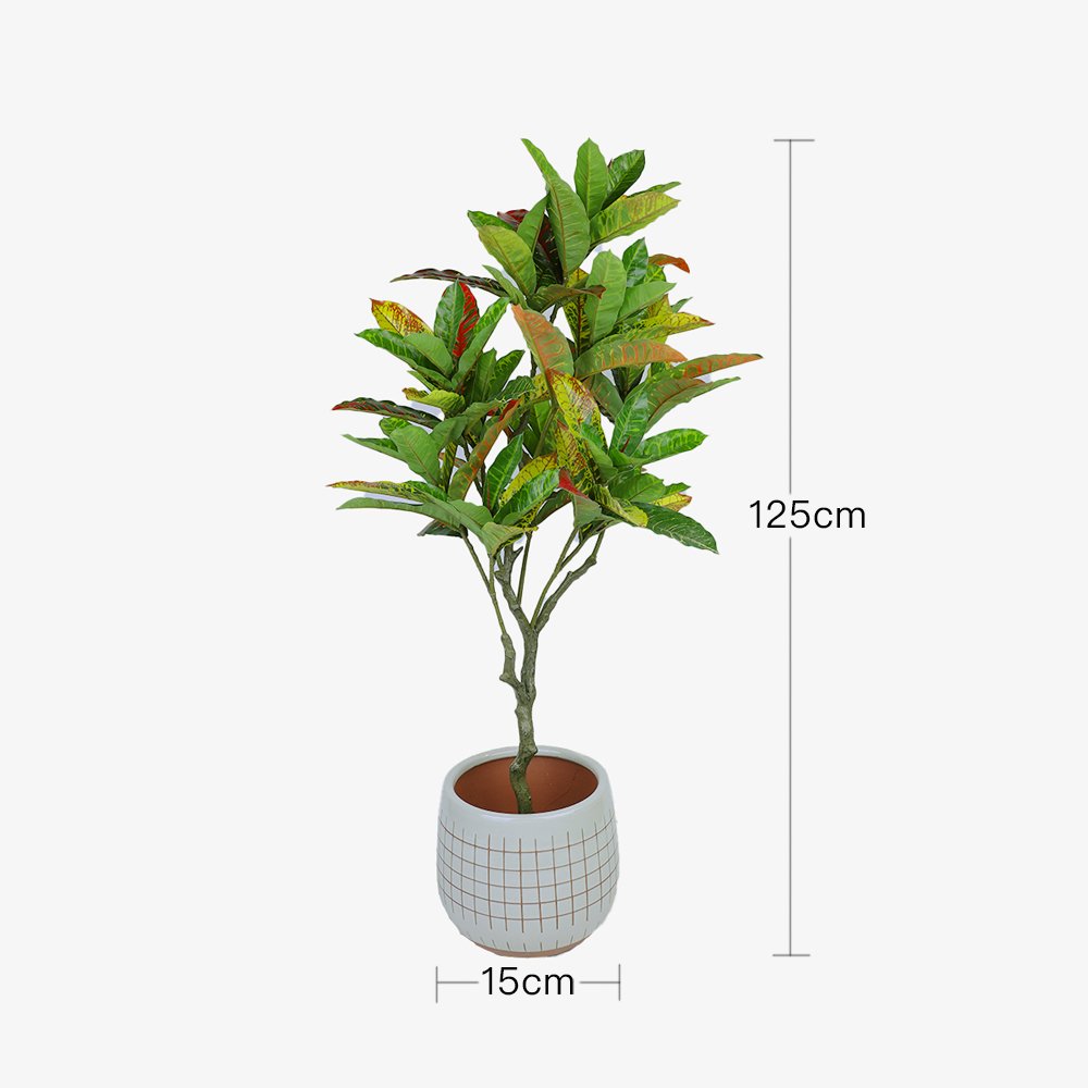 125cm Artificial Potted Codiaeum Plant