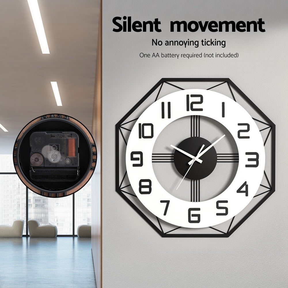 Artiss 60CM Octagon Wall Clock