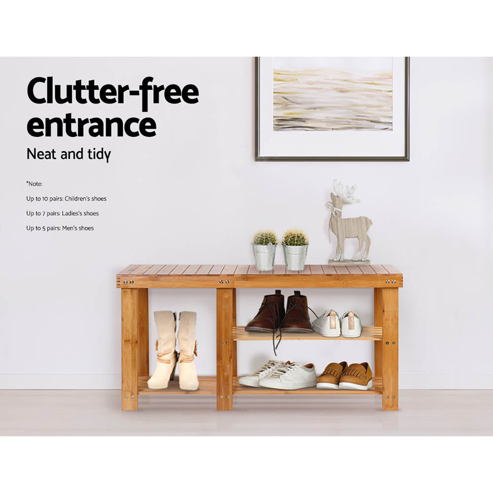 Bamboo Shoe Rack