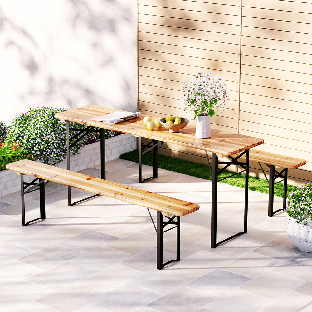 Gardeon 3 Piece Outdoor Bench Set