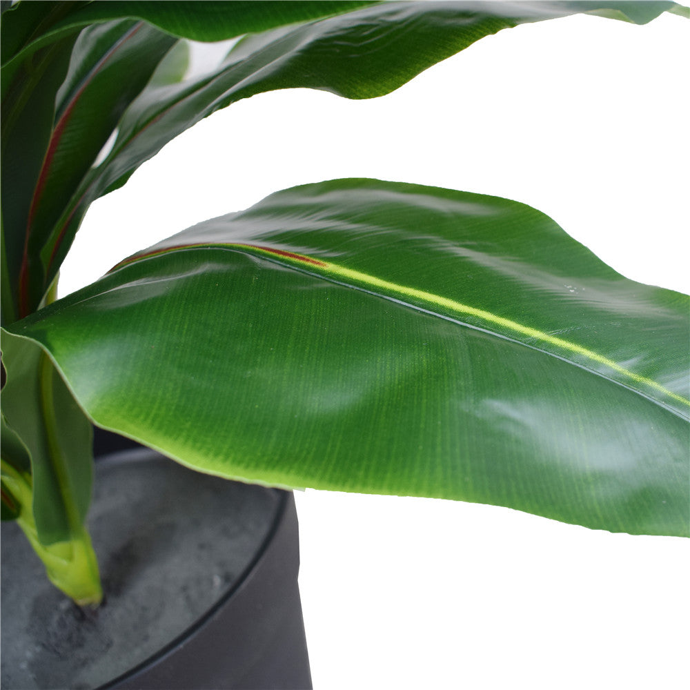50cm Artificial Potted Wide Leaf Birds Nest Fern