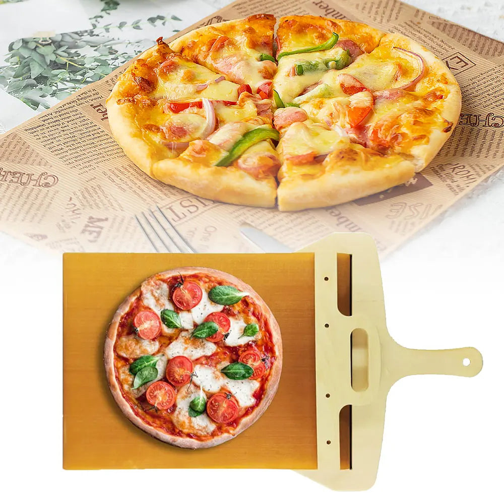 Sliding Pizza Peel, Pala Pizza Scorrevole, The Pizza Peel that Transfers  Pizza Perfect Paddle with Handle