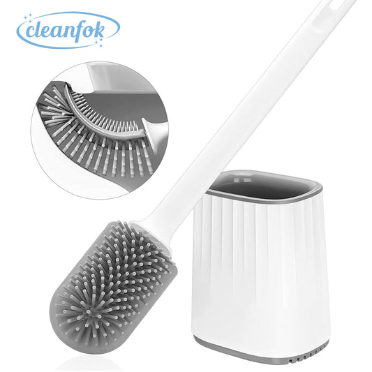 CLEANFOK Toilet Brush with Ventilated Holder - Odor-Free, Durable, and Hygienic_0