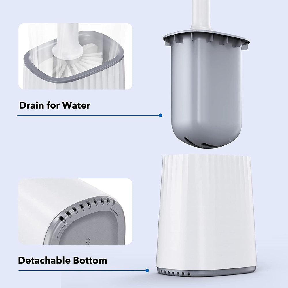 CLEANFOK Toilet Brush with Ventilated Holder - Odor-Free, Durable, and Hygienic_5
