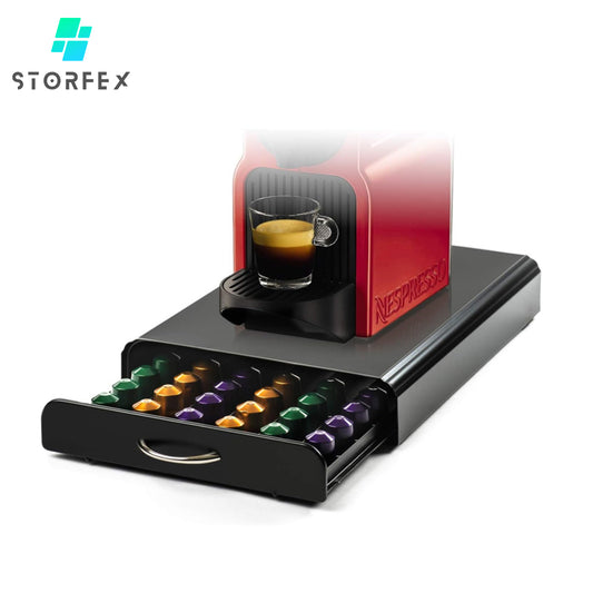 STORFEX 60pcs Nespresso Capsule Drawer Pod Holder - Coffee Machine Stand_0