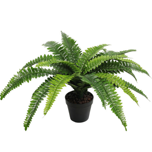 50cm Artificial Potted Natural Green Boston Fern