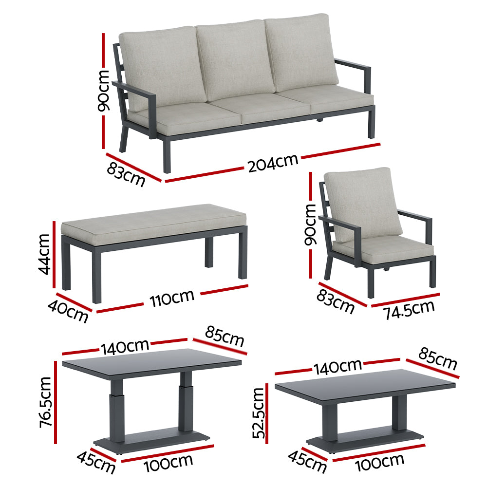 Gardeon 7 Seater Outdoor Dining Set
