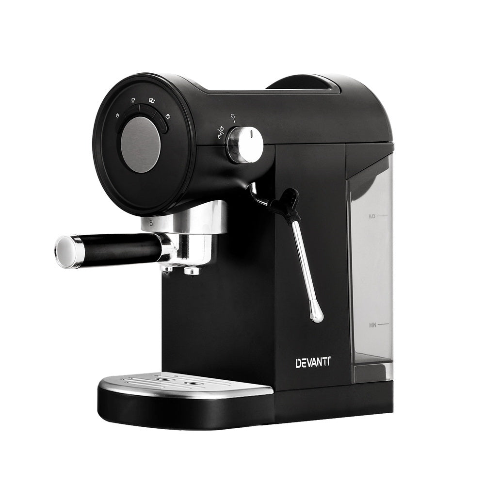 Devanti 20 Bar Black Coffee Machine