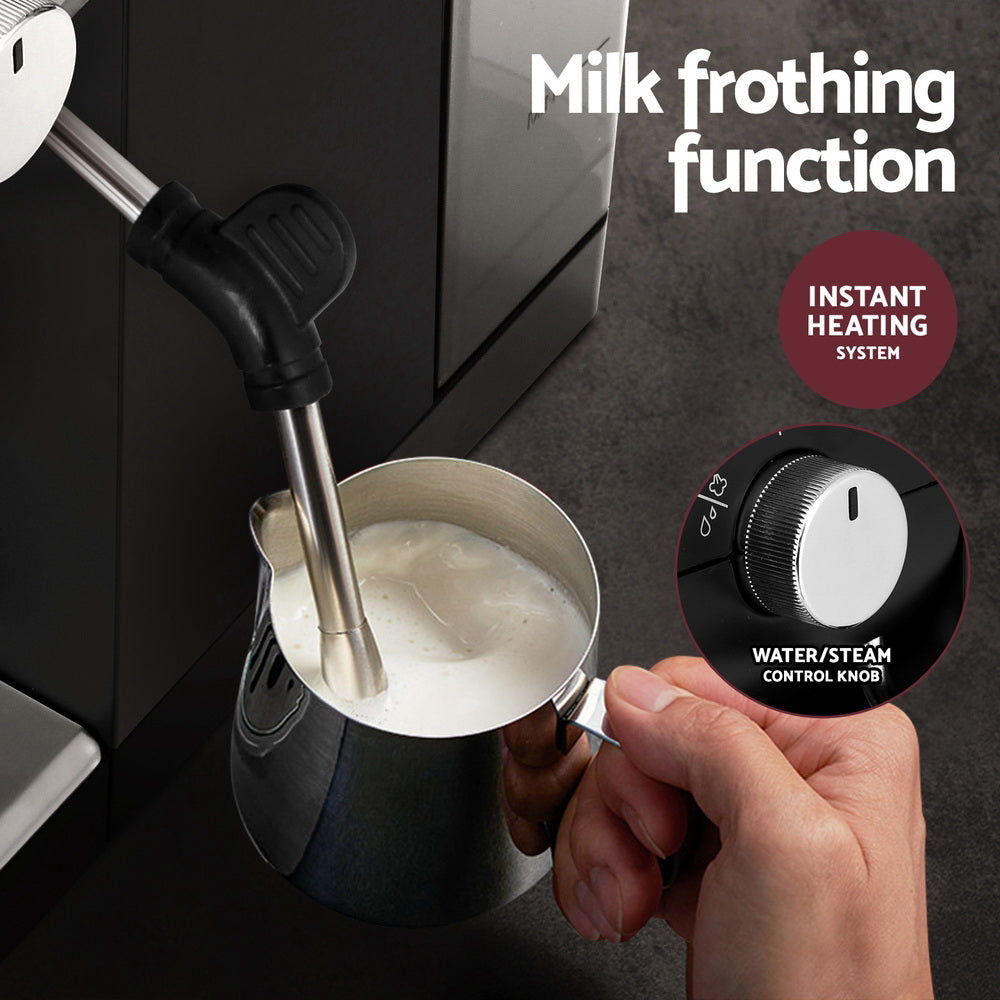 Devanti 20 Bar Black Coffee Machine