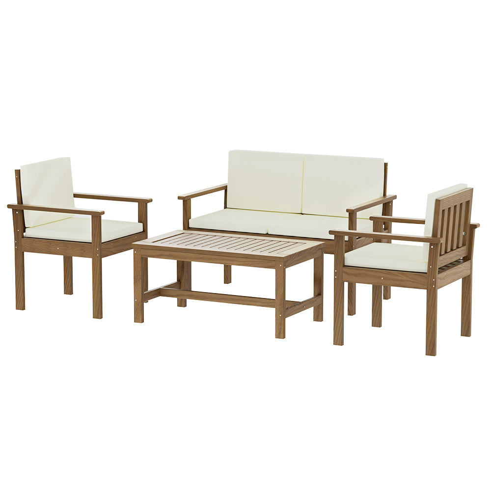 Gardeon 4 Piece Wooden Outdoor Sofa Set