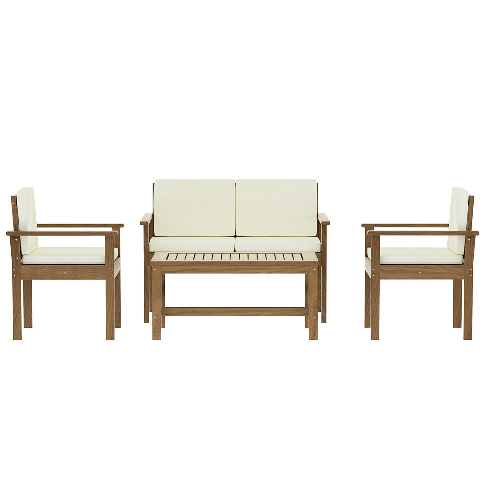 Gardeon 4 Piece Wooden Outdoor Sofa Set