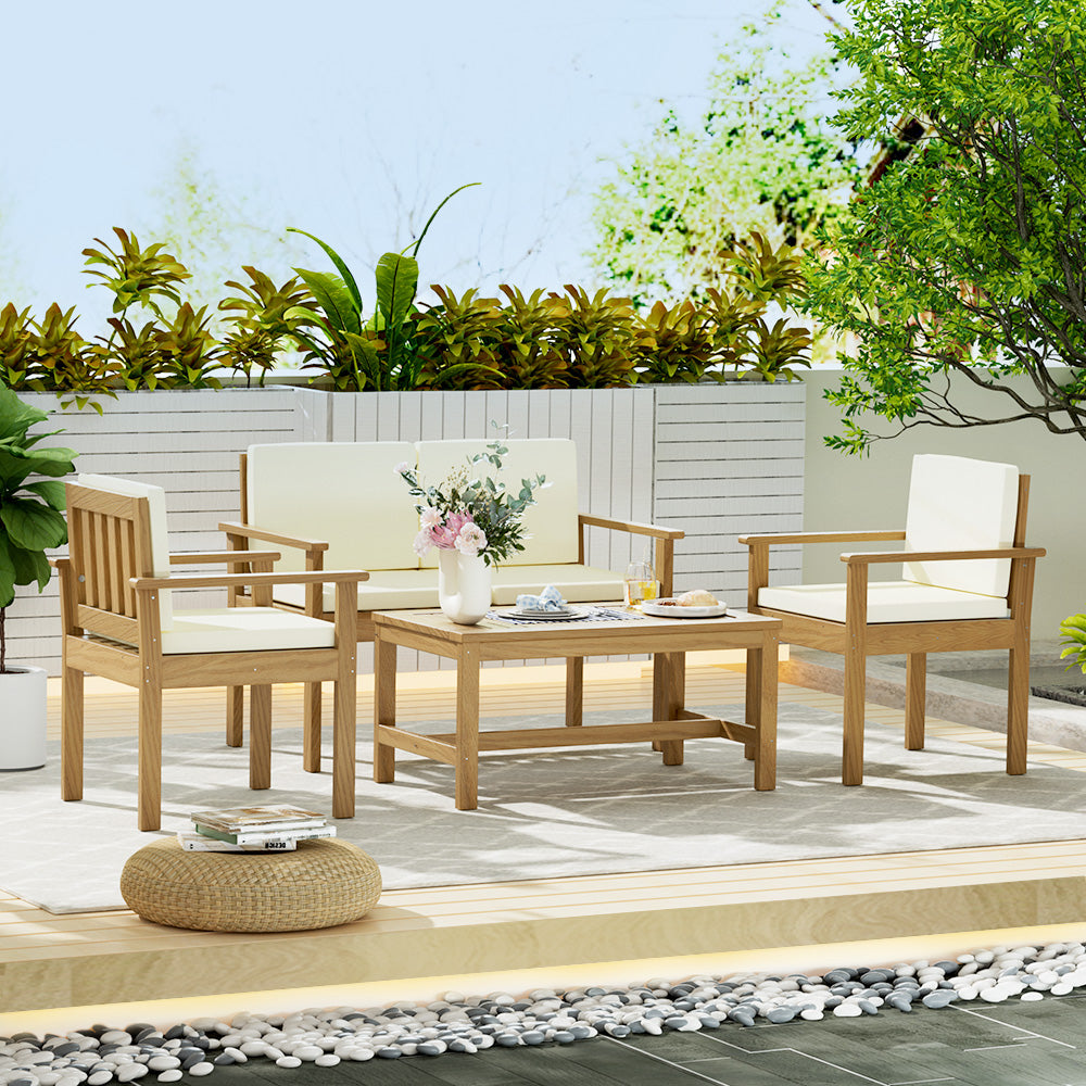 Gardeon 4 Piece Wooden Outdoor Sofa Set
