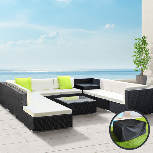 Gardeon 11 Piece Outdoor Sofa Set with Cover