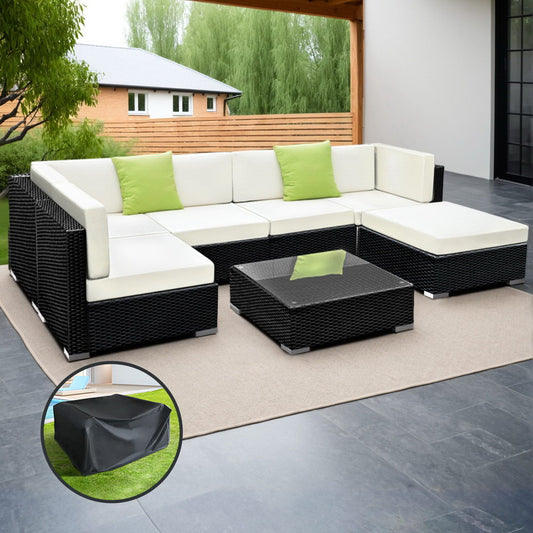 Gardeon 7 Piece Outdoor Sofa Set with Cover