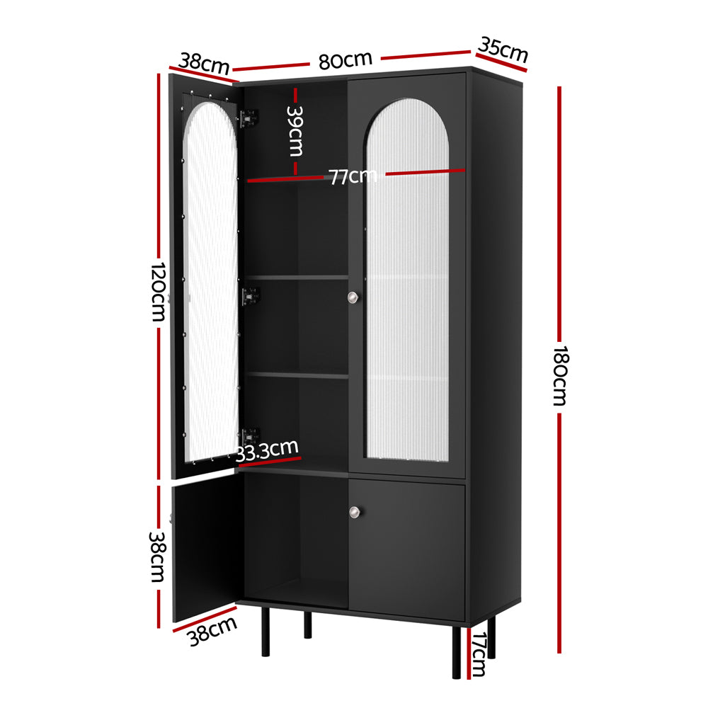 Artiss Lency Black Buffet Cabinet