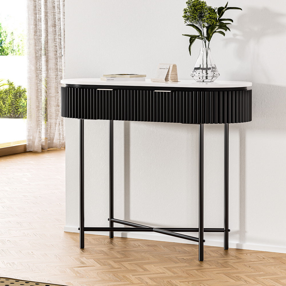 Romeo Fluted Console Table