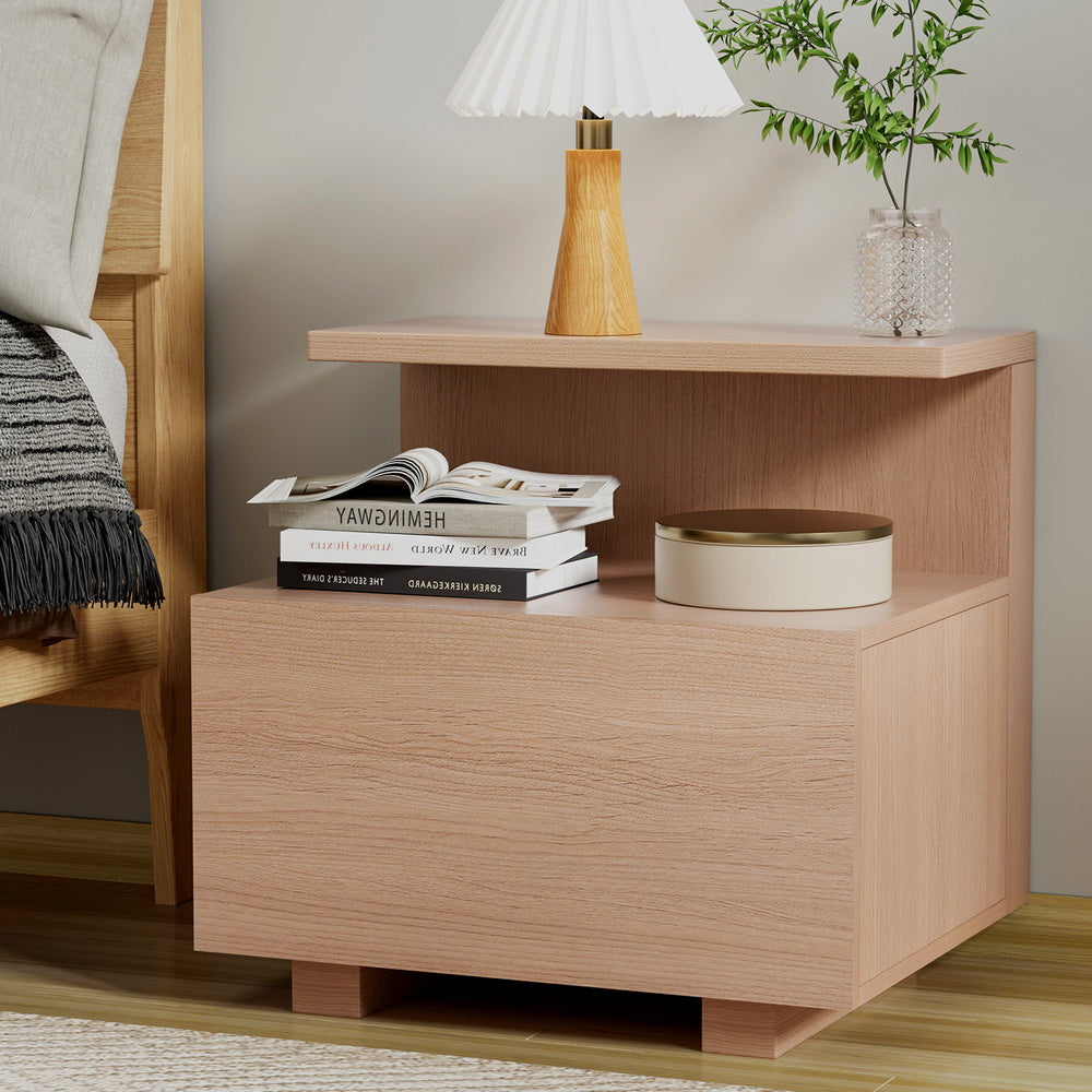 Artiss Pine Bedside Table