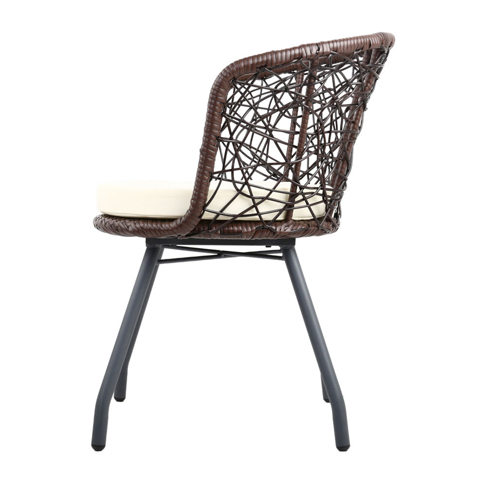 Gardeon Brown 3 Piece Bistro Set