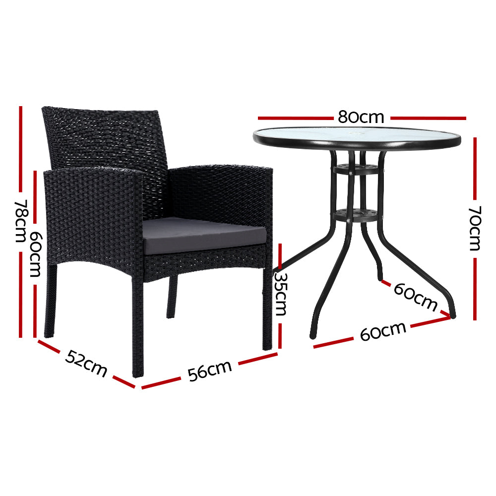 Ezra 3 Piece Bistro Set